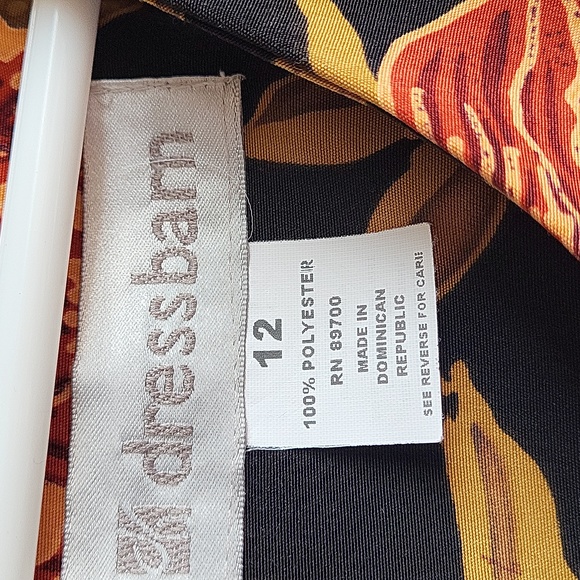 Tropical Floral Print Dress, size 12 - Picture 3 of 4